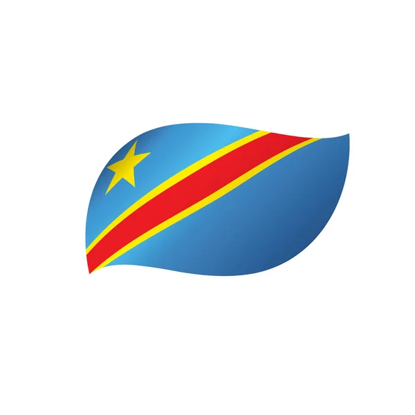 Democratische Republiek Congo vlag — Stockvector