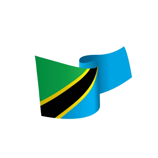 Bandera de Tanzania, vector de ilustración — Vector de stock