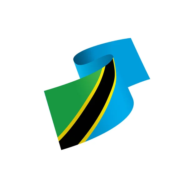 Tansania Flagge, Vektorabbildung — Stockvektor