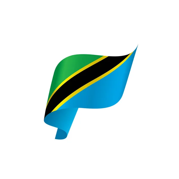 Tanzania flagga, vektorillustration — Stock vektor