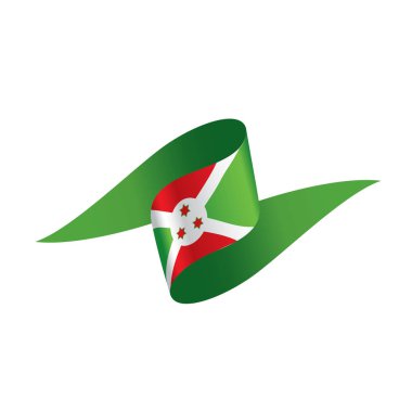 Burundi bayrağı, vektör çizim