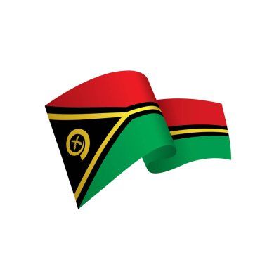 Vanuatu bayrağını, vektör çizim