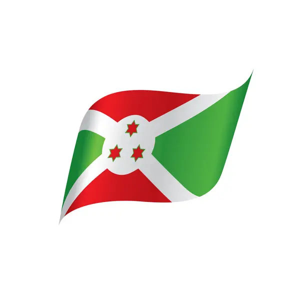 Bandera de Burundi, ilustración vectorial — Vector de stock