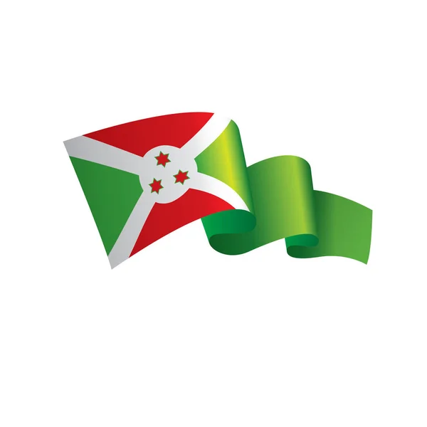 Bandera de Burundi, ilustración vectorial — Archivo Imágenes Vectoriales