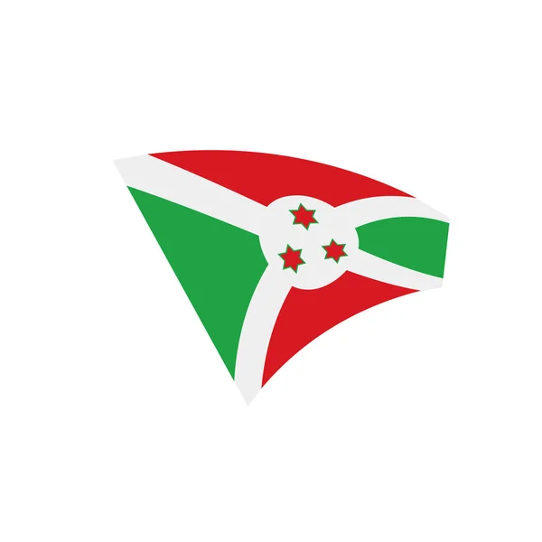 Bandera de Burundi, ilustración vectorial — Vector de stock