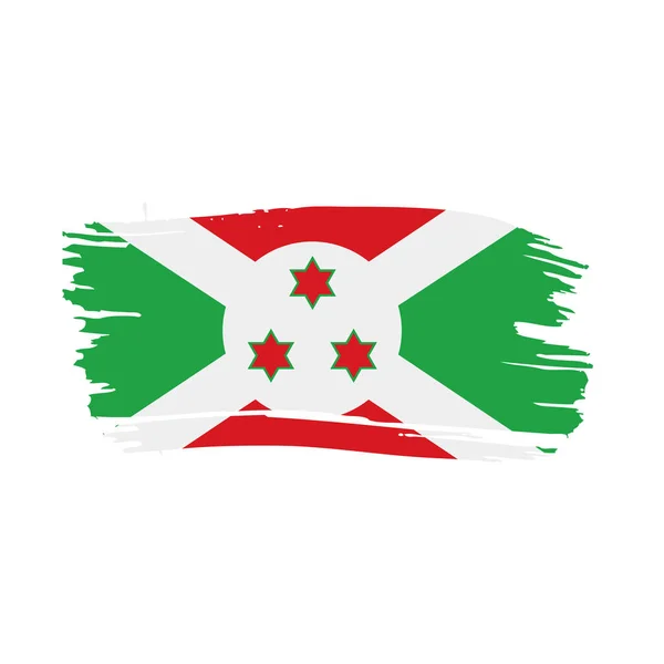 Burundi zászló, vektoros illusztráció — Stock Vector