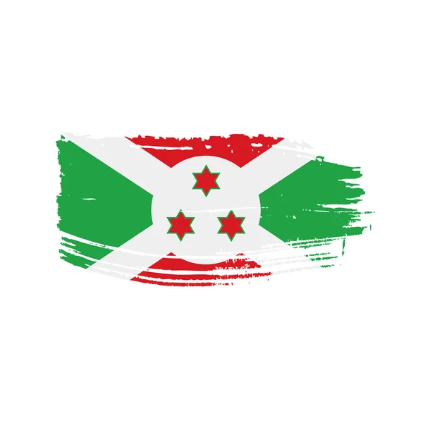 Bandera de Burundi, ilustración vectorial — Vector de stock