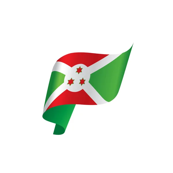 Bandera de Burundi, ilustración vectorial — Vector de stock