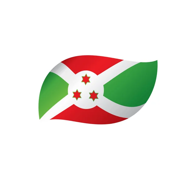 Bandera de Burundi, ilustración vectorial — Vector de stock