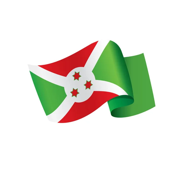 De vlag van Burundi, vectorillustratie — Stockvector