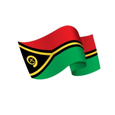Vanuatu bayrağını, vektör çizim