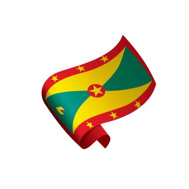 Grenada bayrağı, vektör çizim