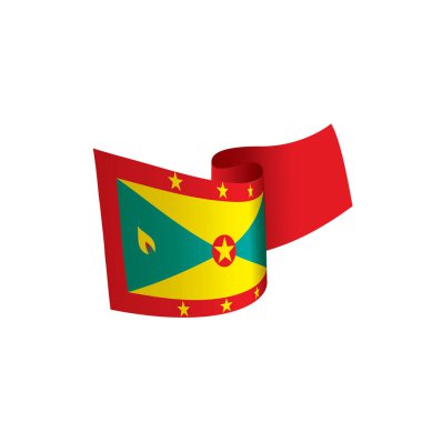 Grenada bayrağı, vektör çizim
