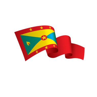 Grenada bayrağı, vektör çizim