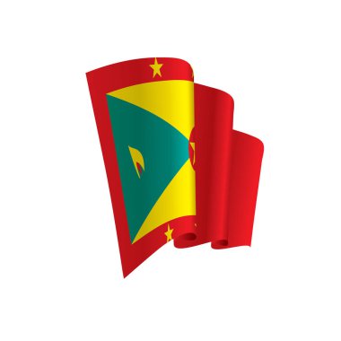Grenada bayrağı, vektör çizim
