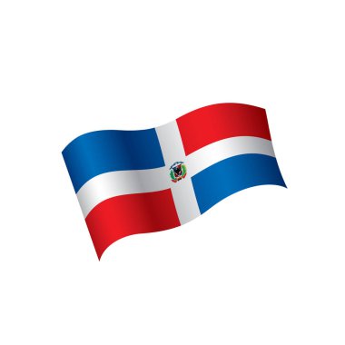 Dominicana bayrağı, vektör çizim