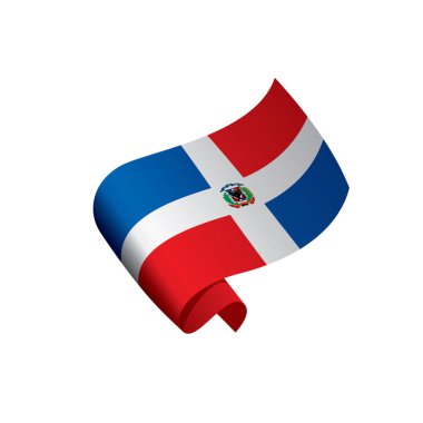 Dominicana bayrağı, vektör çizim