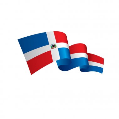 Dominicana bayrağı, vektör çizim