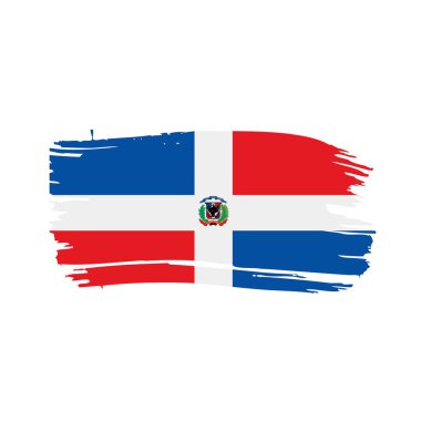 Dominicana bayrağı, vektör çizim