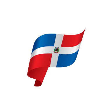 Dominicana bayrağı, vektör çizim