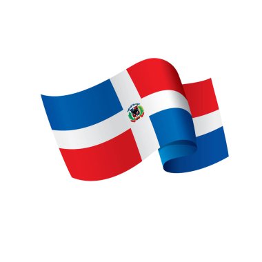 Dominicana bayrağı, vektör çizim