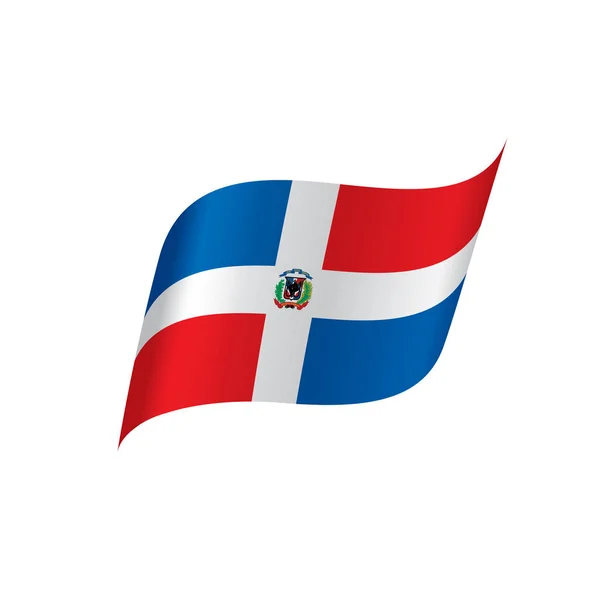 Флаг Доминиканы, векторная иллюстрация — стоковый вектор