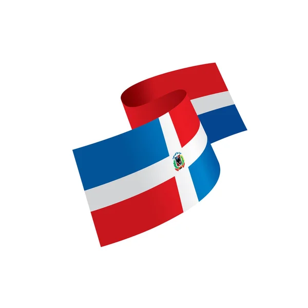 Bandera Dominicana, ilustración vectorial — Vector de stock