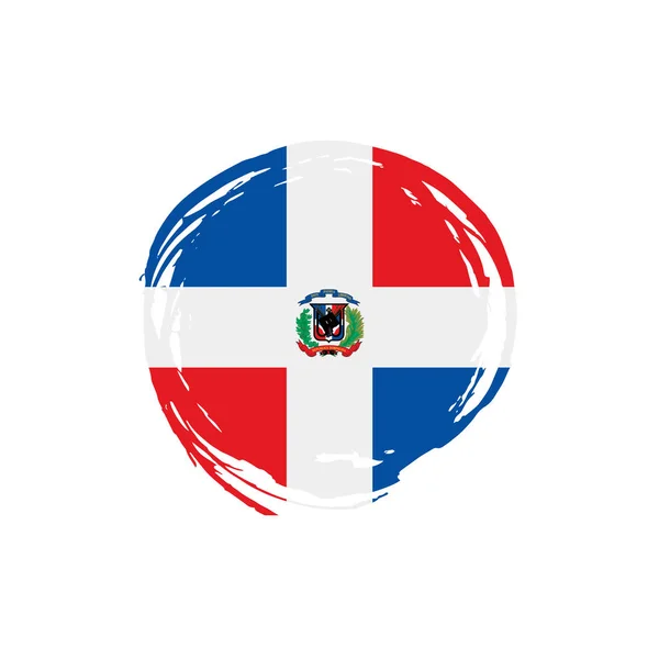 Bandera Dominicana, ilustración vectorial — Vector de stock