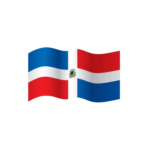 Bandera Dominicana, ilustración vectorial — Vector de stock