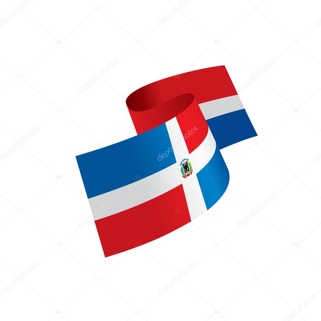 Dominicana flag, vector illustration