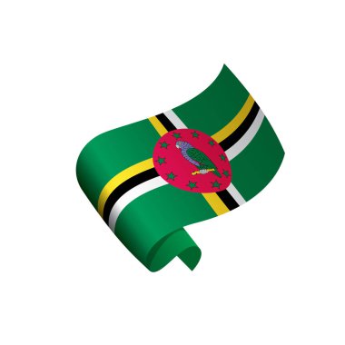 Dominika bayrak, vektör çizim