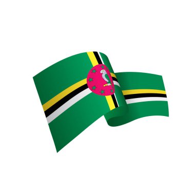 Dominika bayrak, vektör çizim