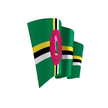 Dominika bayrak, vektör çizim