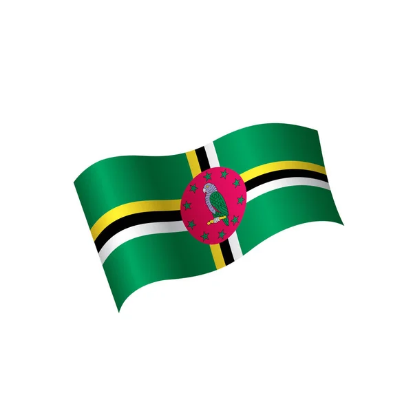 Bandeira Dominica, ilustração vetorial — Vetor de Stock