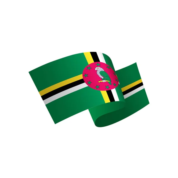 ドミニカ国の国旗、ベクトル イラスト — ストックベクタ