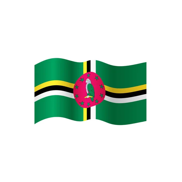 Dominica flagga, vektorillustration — Stock vektor
