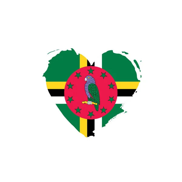Bandera de Dominica, ilustración vectorial — Vector de stock
