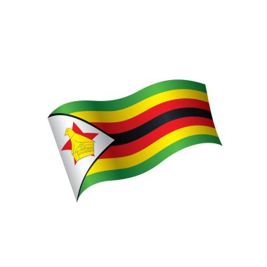 Zimbabve bayrağı, vektör çizim