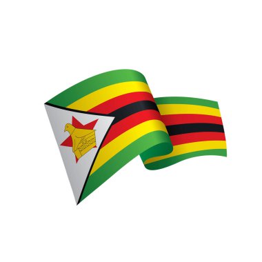 Zimbabve bayrağı, vektör çizim