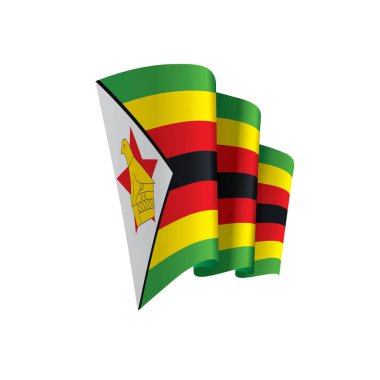 Zimbabve bayrağı, vektör çizim