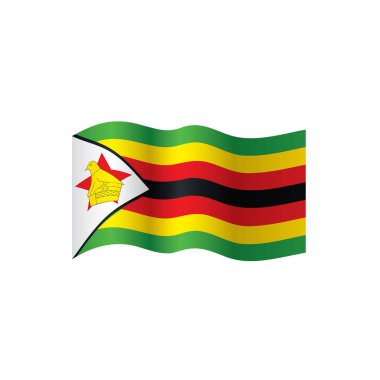 Zimbabve bayrağı, vektör çizim
