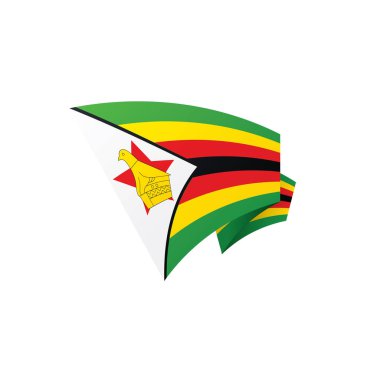 Zimbabve bayrağı, vektör çizim