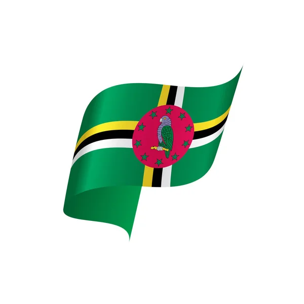 Dominica flagga, vektorillustration — Stock vektor