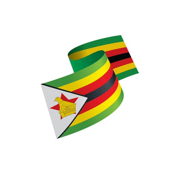 Zimbabve bayrağı, vektör çizim — Stok Vektör