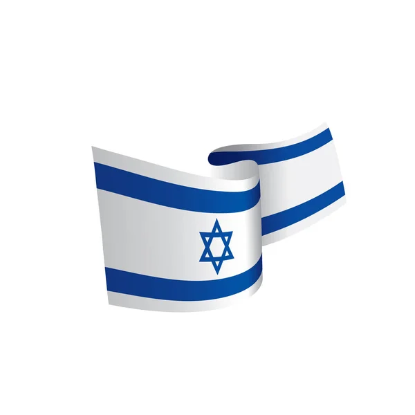 Israël vlag, vector illustratie — Stockvector