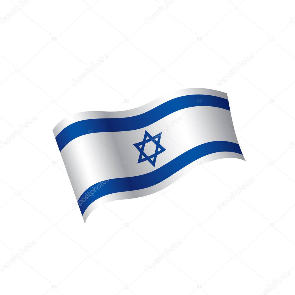 Israel flag, vector illustration
