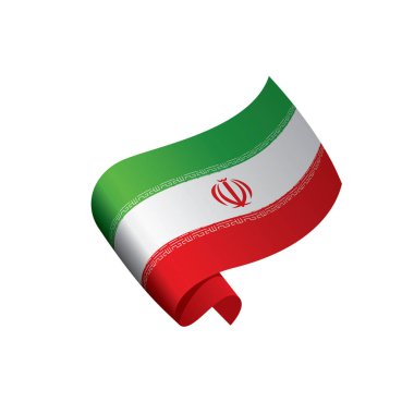 Iran bayrağı, vektör çizim