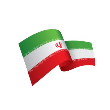 Iran bayrağı, vektör çizim