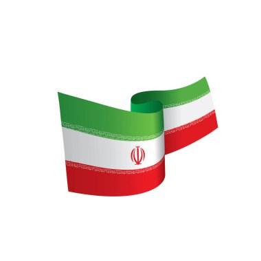 Iran bayrağı, vektör çizim