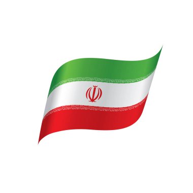 Iran bayrağı, vektör çizim